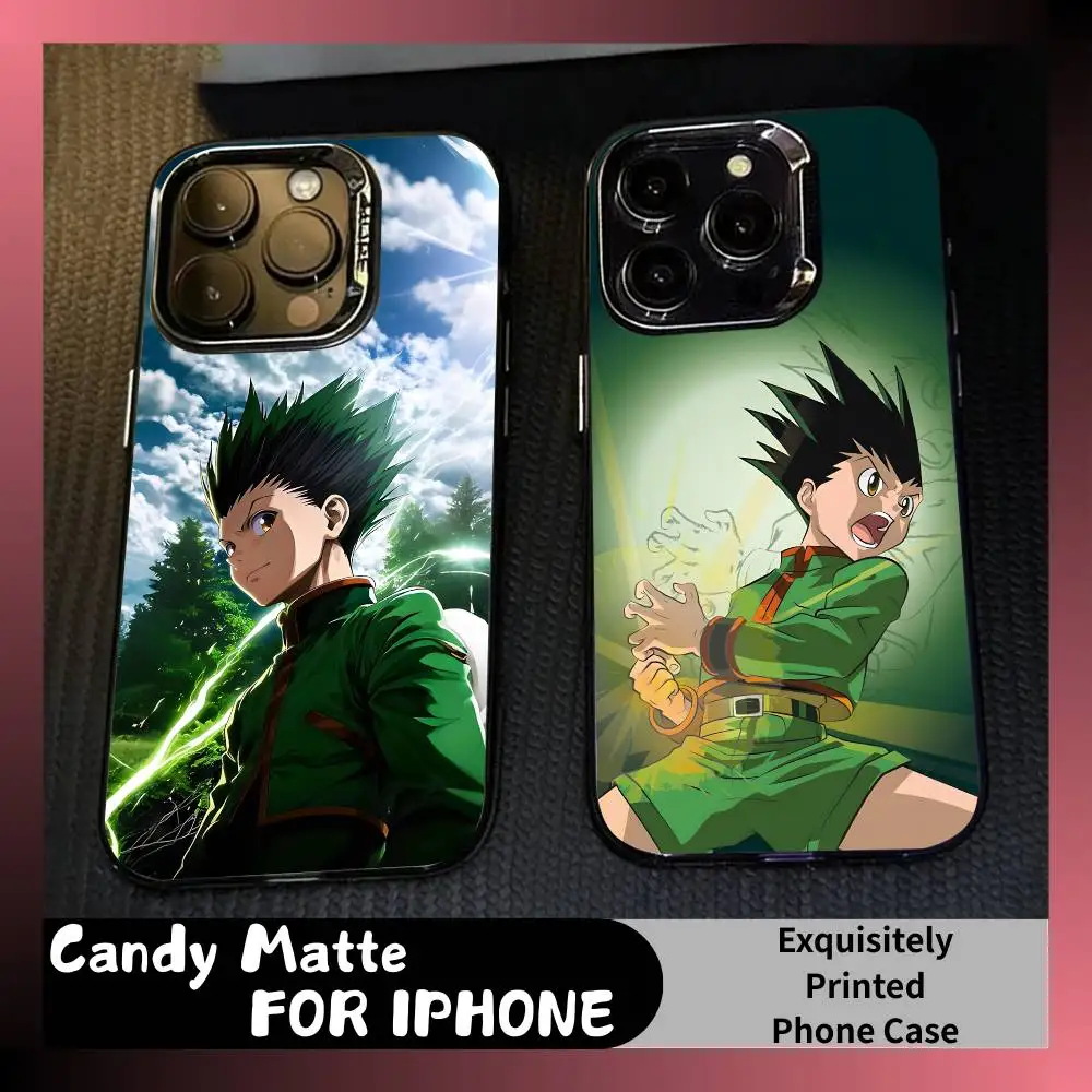 

Gon Form Hunter-X-H Phone Case For iPhone 16 17 15 14 12 13 Pro Max Black Candy Matte Shockproof Cover