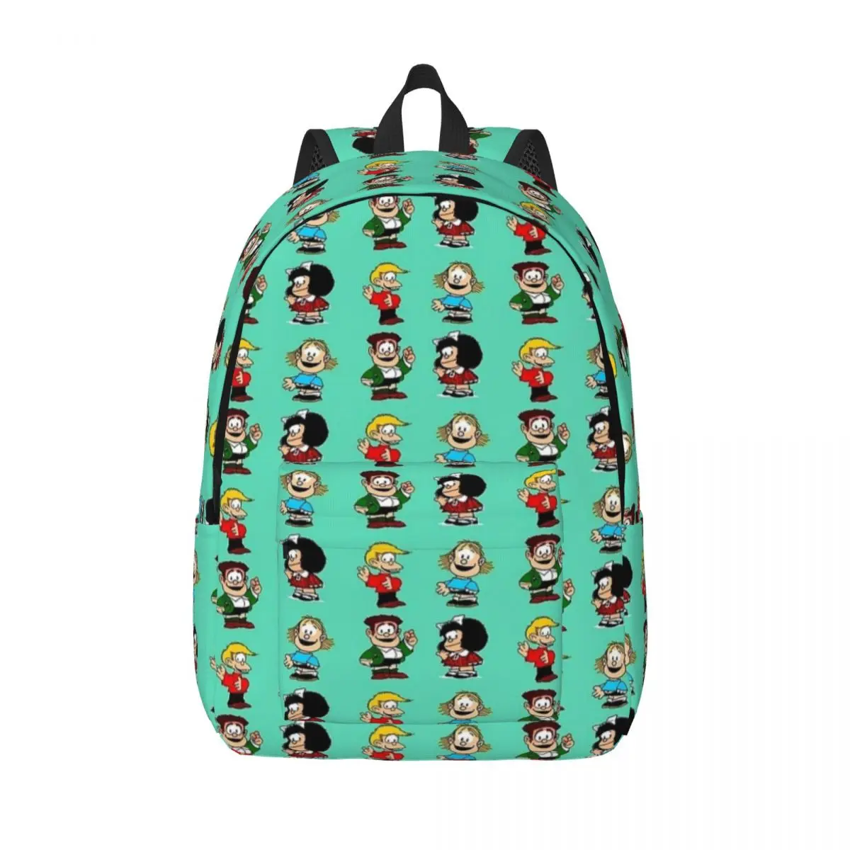 Mafalda Mug Gang Mochila para Jardim de Infância, escola primária estudante Bookbag, menino e menina, mochila de lona infantil, ao ar livre