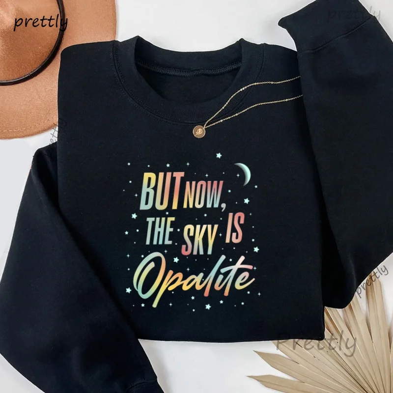 Толстовки с рисунком Opalite Showgirl, но теперь The Sky Is Opalite Толстовка TS с длинными рукавами Повседневная одежда Толстовки с круглым вырезом