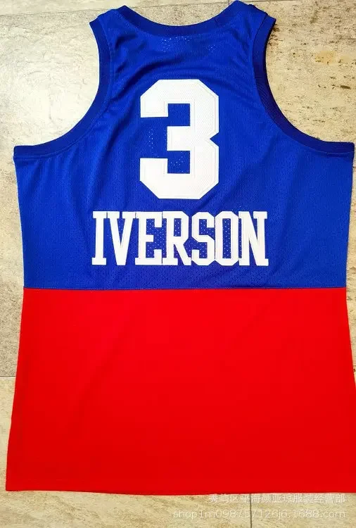 76ers Embroidered Basketball Jersey Number 3 Afsons Mn Full Embroidery Summer Running Vest Sportswear Basketball Uniform