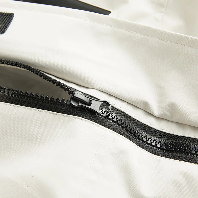 كاكي / أسود / الجيش الأخضر سترة خارجية للجنسين مقنعين يندبروف معطف مقاوم للماء متعدد جيب ملابس العمل نمط تصميم الخريف الشتاء المشي لمسافات طويلة السفر اليومي سترة وظيفية دافئة