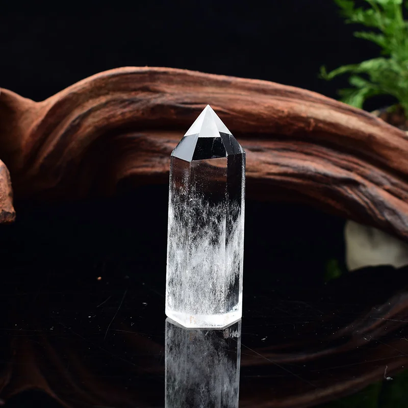 1PC Natürliche Kristall Poliert Klar Quart Punkt Reiki Healing Stein Sechseckige Prismen Obelisk Zauberstab Turm Meditation DIY Geschenk