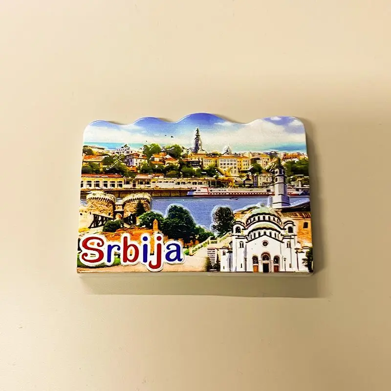 

3D Resin Belgrade Fridge Magnets - Serbia Cityscape, Cute & Strong Refrigerator Magnets for Home & Room Decor