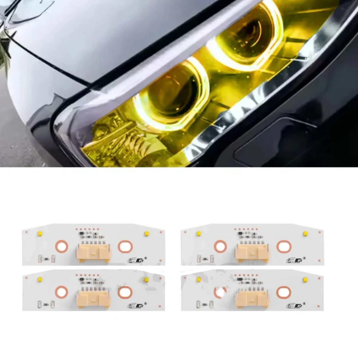 

4PCS NEW Headlight LED Module Daytime Running Light Yellow Color DRL Borad For BMW X3 F25 X4 F26 2014 2015 2016 2017
