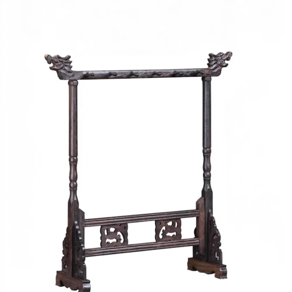 Natural Wenge Wood Writing Brush Rack Calligraphy Pen Storage Stand Desktop Decoration Office Desk Organizer Tool