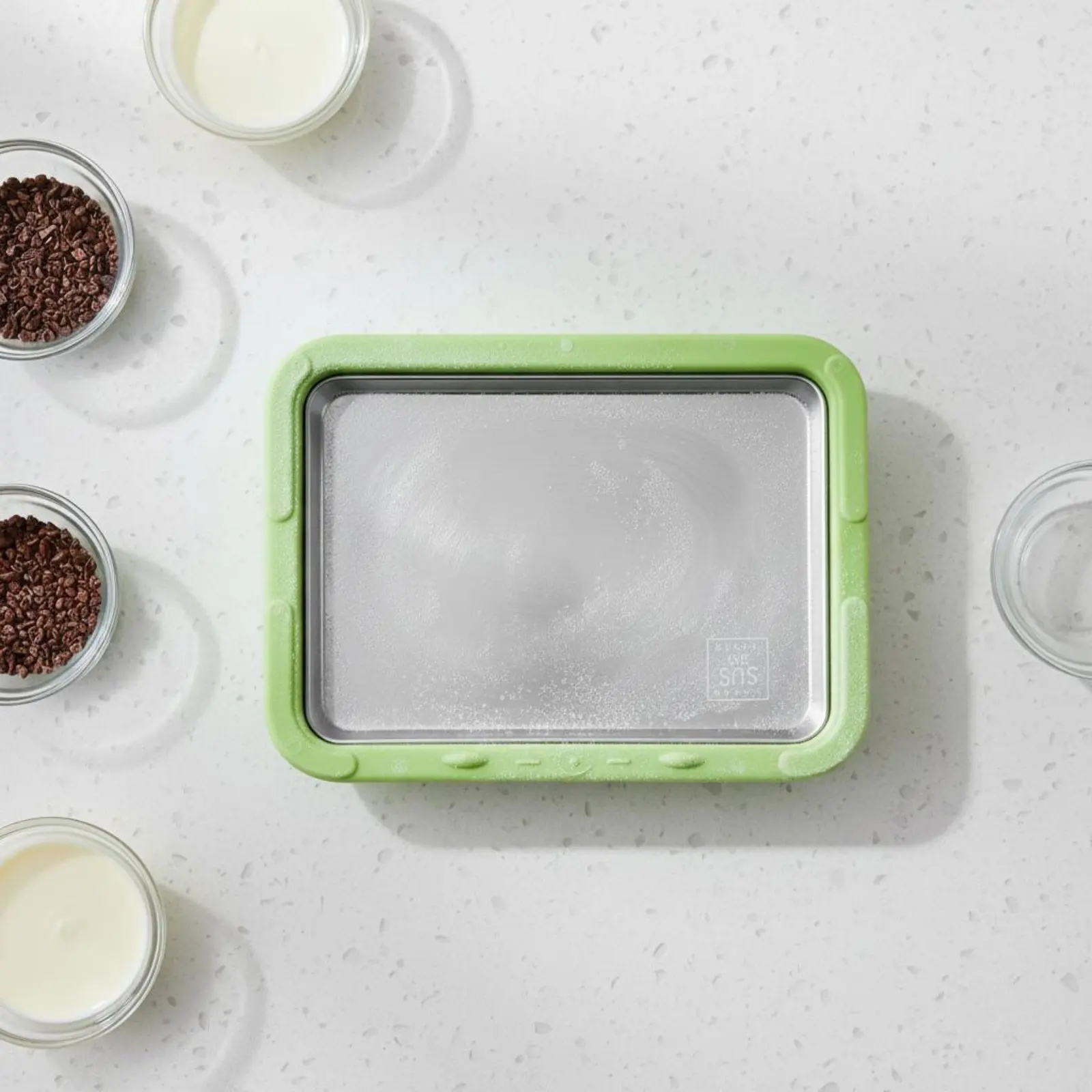 

Rolled Ice Cream Machine Easy to Clean Ice Cream Roll Machine Fried Yogurt Pan Food Grade Instant Cold Plate Hand Easy to Clean