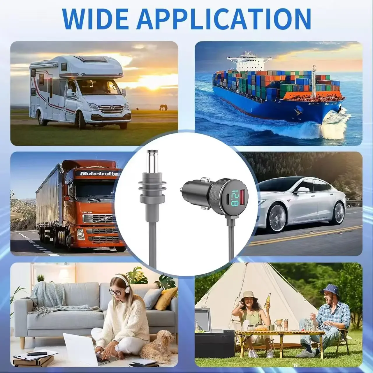 für Starlink Mini 3-in-1 Autoladegerät und DC-Stromkabel mit Zigarettenanzünderadapter, 12V-24V Digitalanzeige Autoadapter – Detail 6