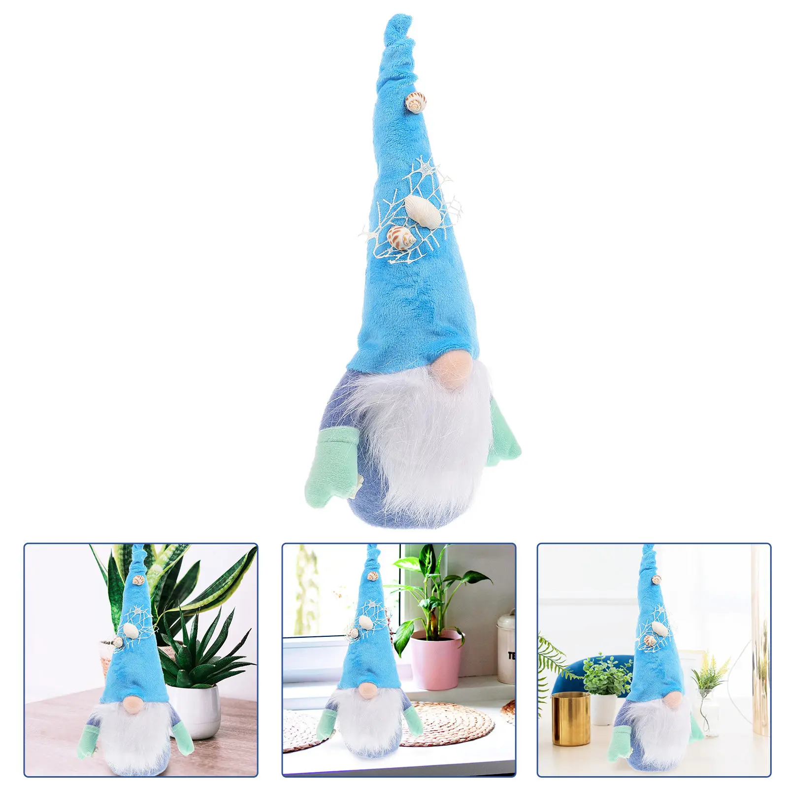 

1 шт. Декоративная фигурка гнома в морском стиле, летнее украшение, креативный тканевый декор, реквизит для вечеринок, милое маленькое украшение для встреч