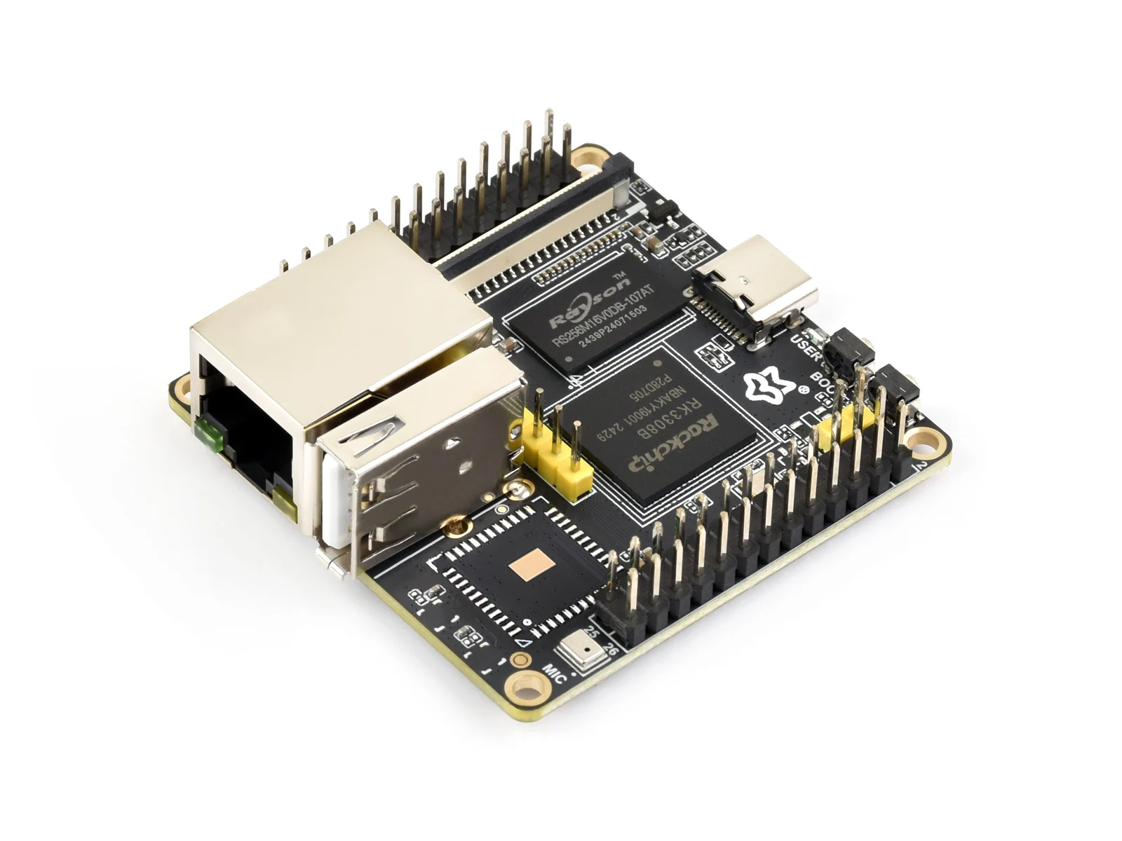 

Плата разработки Waveshare Luckfox Nova Micro, на базе Rockchip RK3308B, 8 ГБ eMMC, опционально для модуля беспроводной связи/PoE