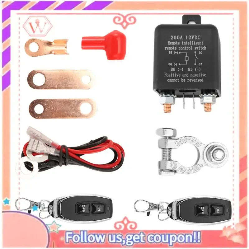 

Durable Remote Battery Disconnect Switch Wireless Remote Control Battery Disconnect Switch Automobile Parts