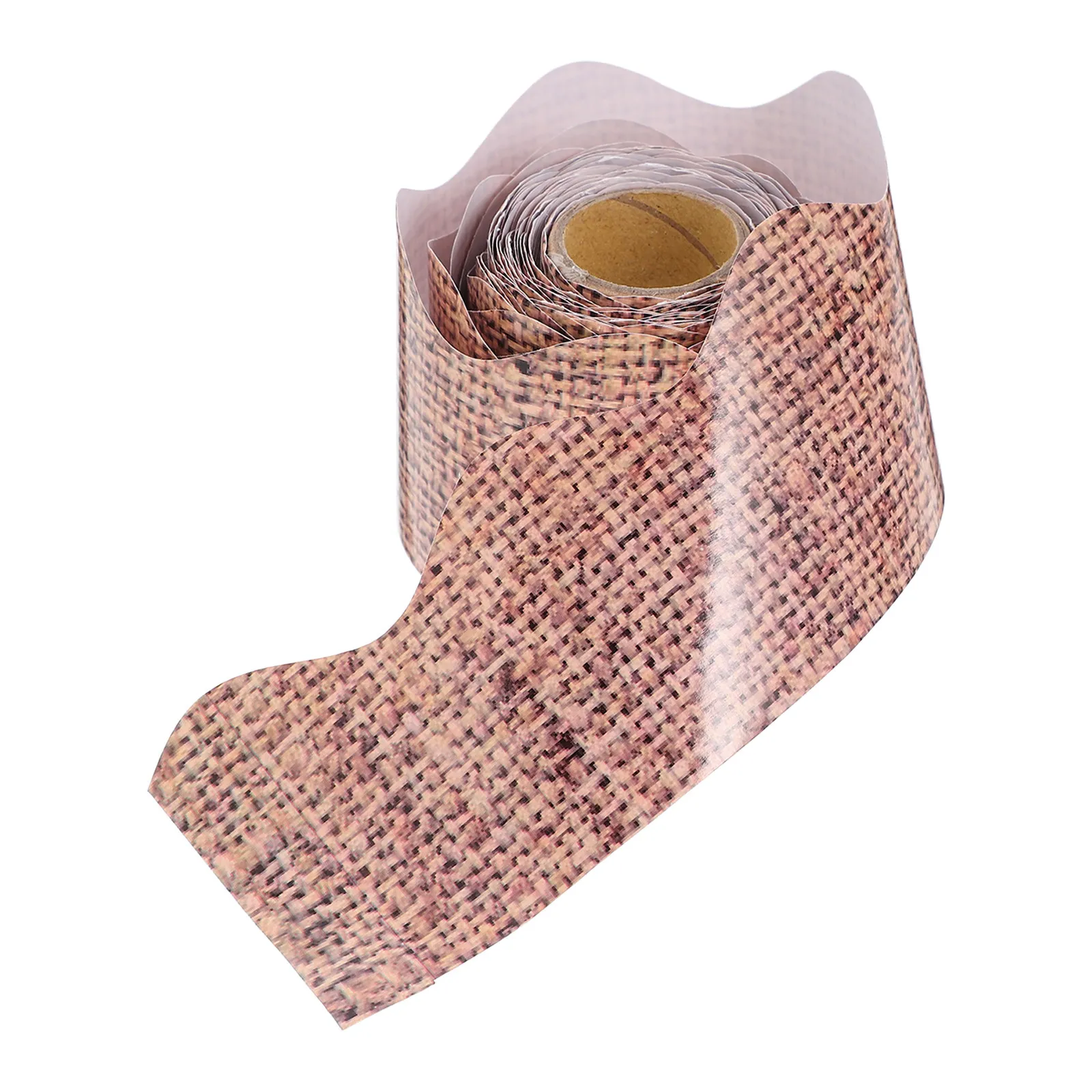 1 Roll Non-Adhesive Burlap Bulletin Board Trim Border Paper for Classroom Blackboard Whiteboard Office Home DIY Decorative