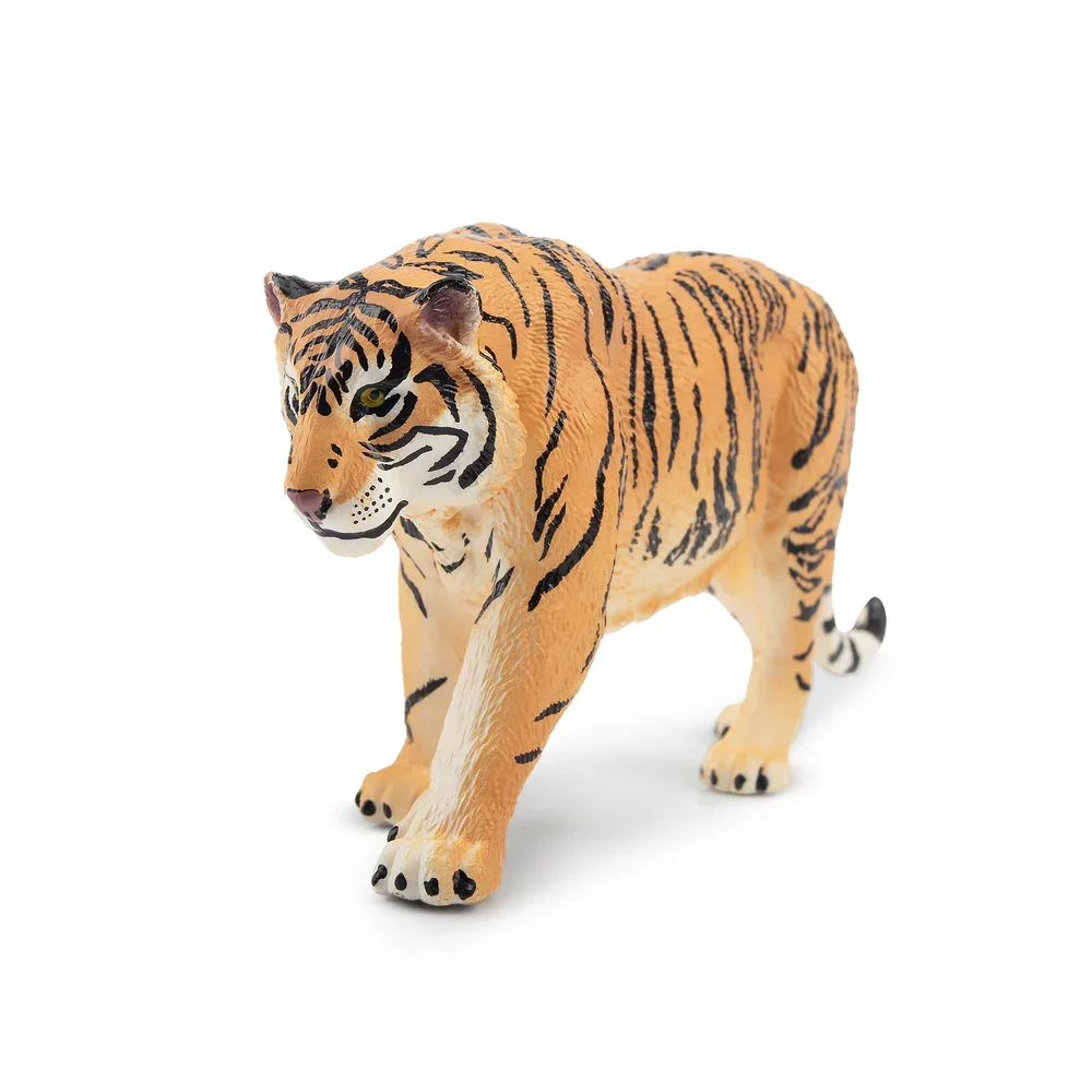 Simulation Tiger Wildlife Animal Model Toy Mini Figures Dolls Action Figurines Toys for Children Gift Cake Decoration
