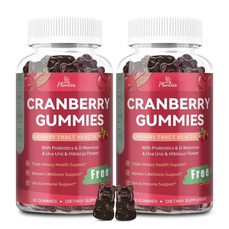 

Cranberry Probiotic Vitamin C Gummies Contain 1 Billion CFU Per Serving Supporting Urinary, Immune, Digestive, Women's Health