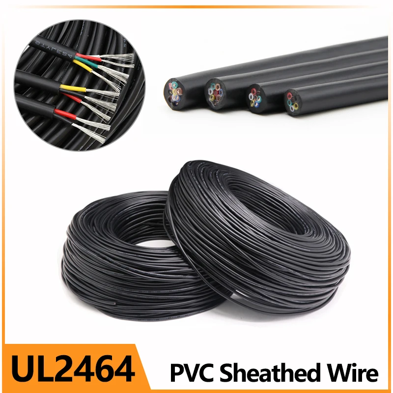 

UL2464 PVC Channel Sheath 2 3 4 5 6 7 8 10 Cores Audio Insulation Signal Control Cable 30 28 26 24 22 20 18 16 AWG Copper Wires