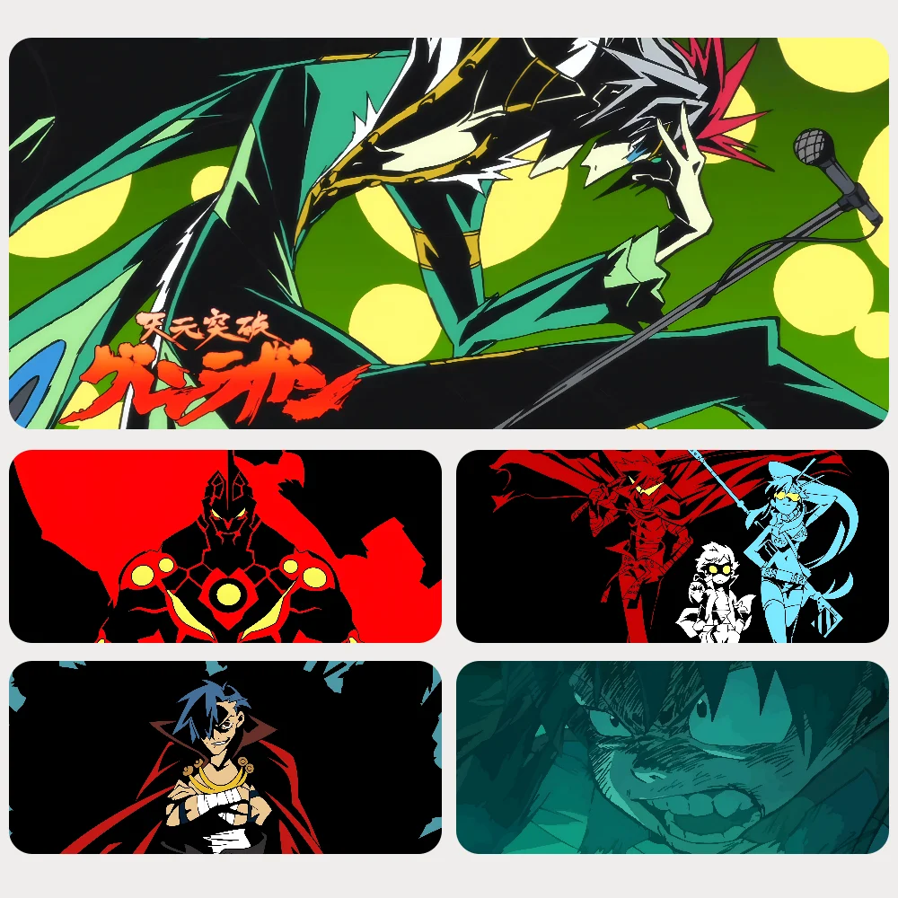 Anime Gurren Lagann Mousepad Mouse Mat Desk Mat With Pad Gaming Accessories Prime Gaming XXL Keyboard Pad Padding Mat