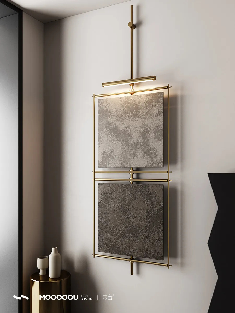 Italian Minimalist Led Mural Lamp Iron Hanging Rod Home Decoration Living Room Sofa Bedroom Hallway Staircase Lighting Fixture