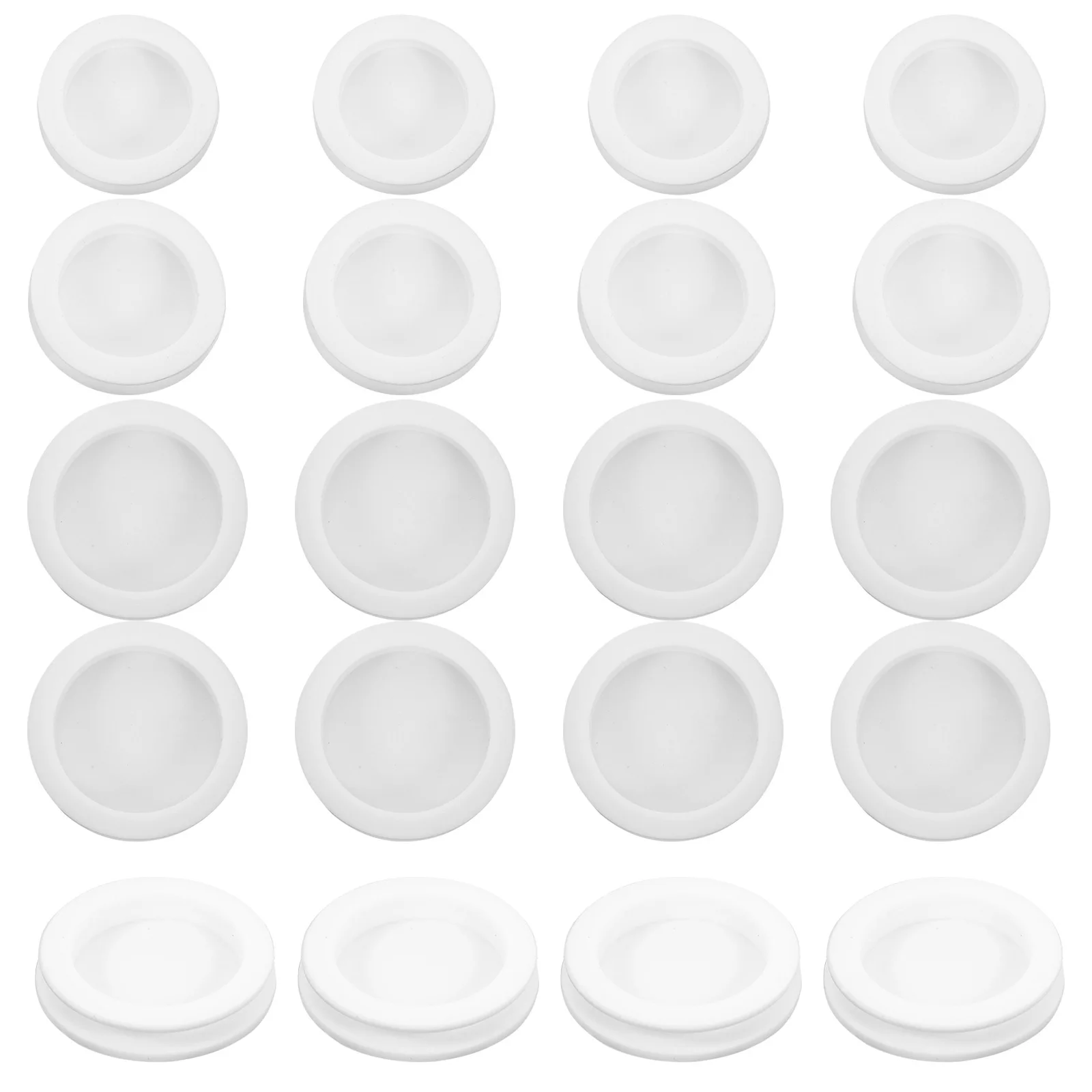 20Pcs Round Plug Closure for Coin Jars and Savings Containers Classic Design Easy Access Silicone Plugs Plug Hole Cover