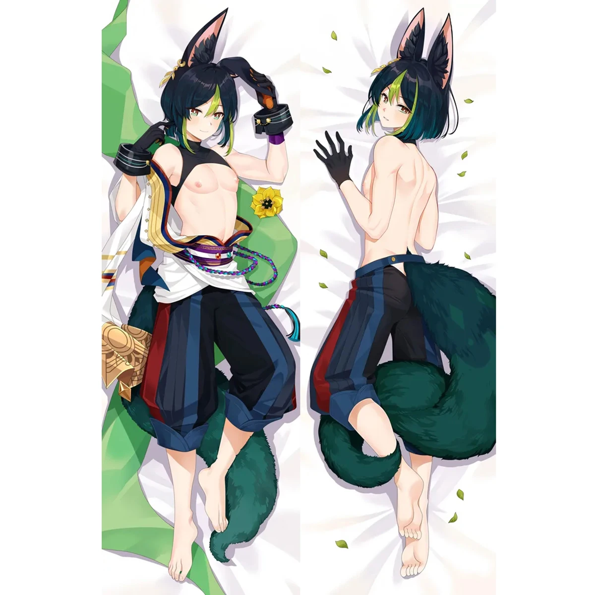 

Anime Pillow Cover Dakimakura Tighnari 2 Side Printed Hugging Body Pillowcase Genshin Impact Cushion Cover Bedding Decor