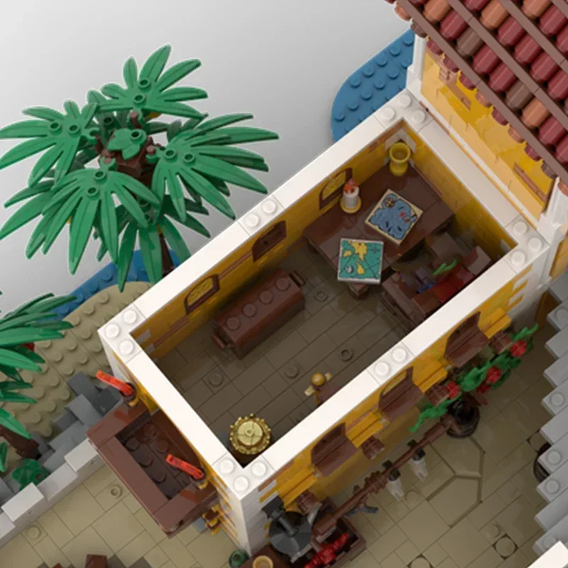 Modelo medieval moc tijolos de construção eldorado fortaleza e esconderijo pirata tecnologia blocos presentes brinquedos natal diy conjuntos montagem