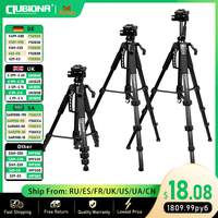 CLUBIONA Universal 1.5m Telescopic Adjustable Aluminum Tripod 5/8,1/4 Threaded Tilt Head Quick Release for Laser Levels Camera