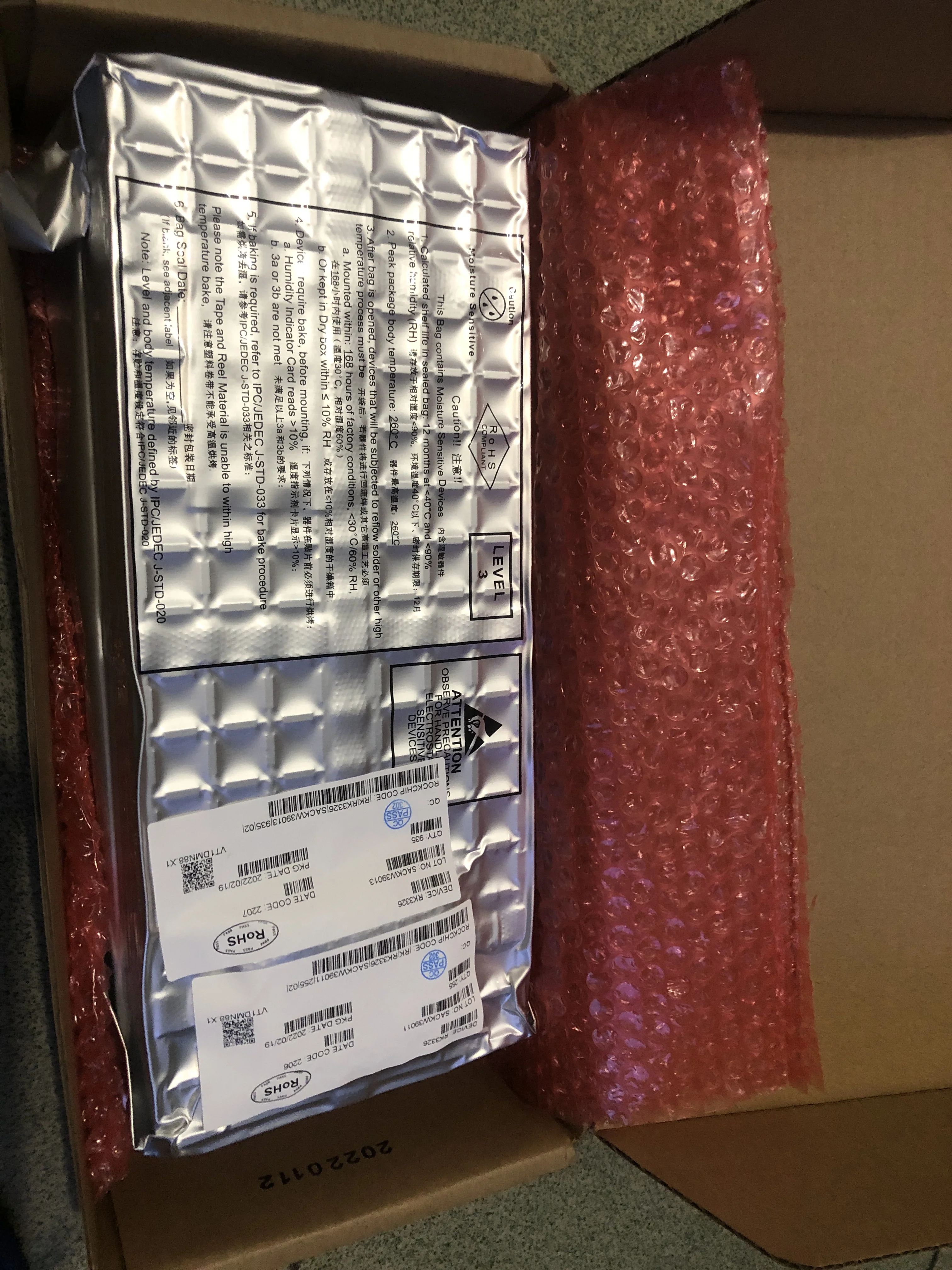 Componentes electrónicos originales, Chip Ic, circuito integrado, ROCKCHIP 4-core A76 + 4-core A55 octa-core procesador RK3326 BGA 809-