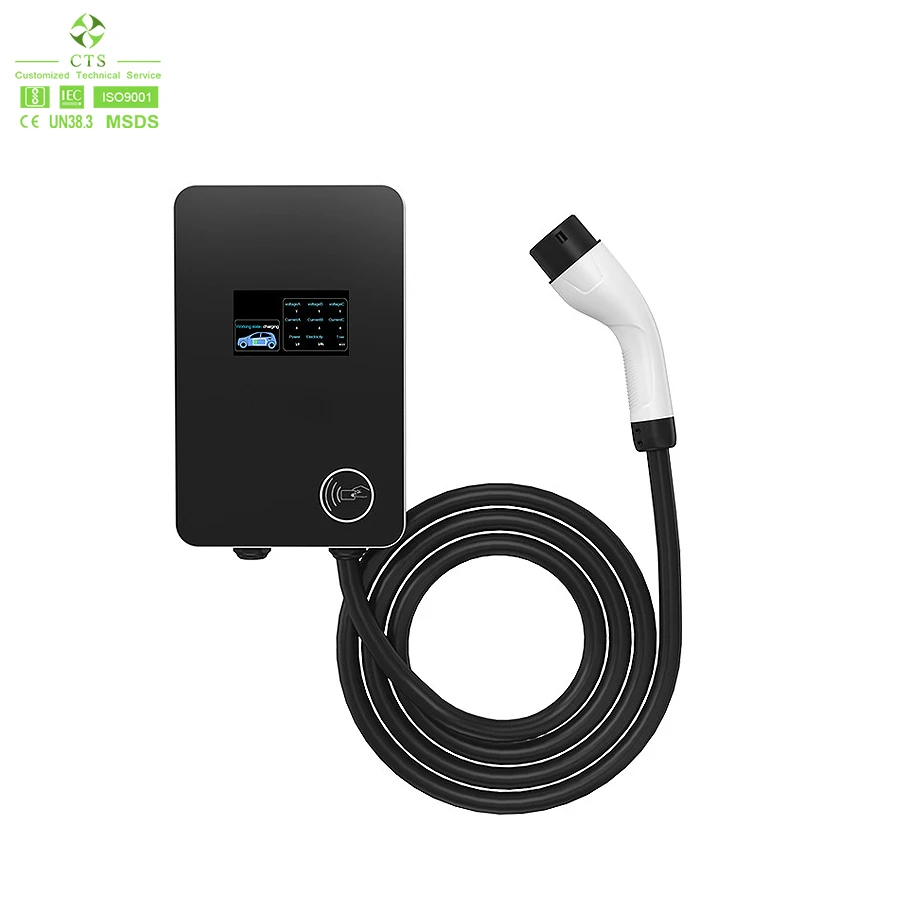 wallbox electric vehicle mobile AC home ev charger Type 1 type 2 16A 32A 7KW 11KW 22KW level 2 portable ev charger station