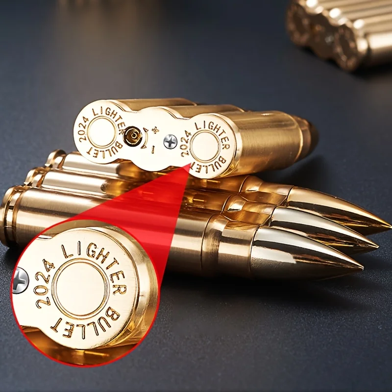 

Металлическая надувная зажигалка в форме пули, компактная портативная уличная ветрозащитная зажигалка с красным пламенем, аксессуары для сигарет, новинка