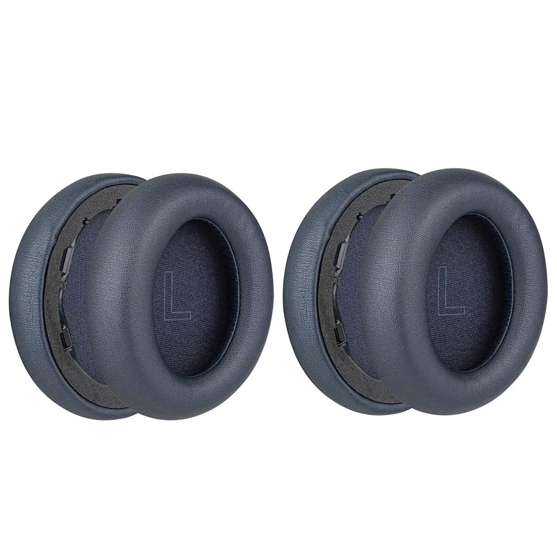 New 2X Replacement Ear Pads For Anker Soundcore Life Q30/Q35 Protein Leather Headphones Earpads(Blue)