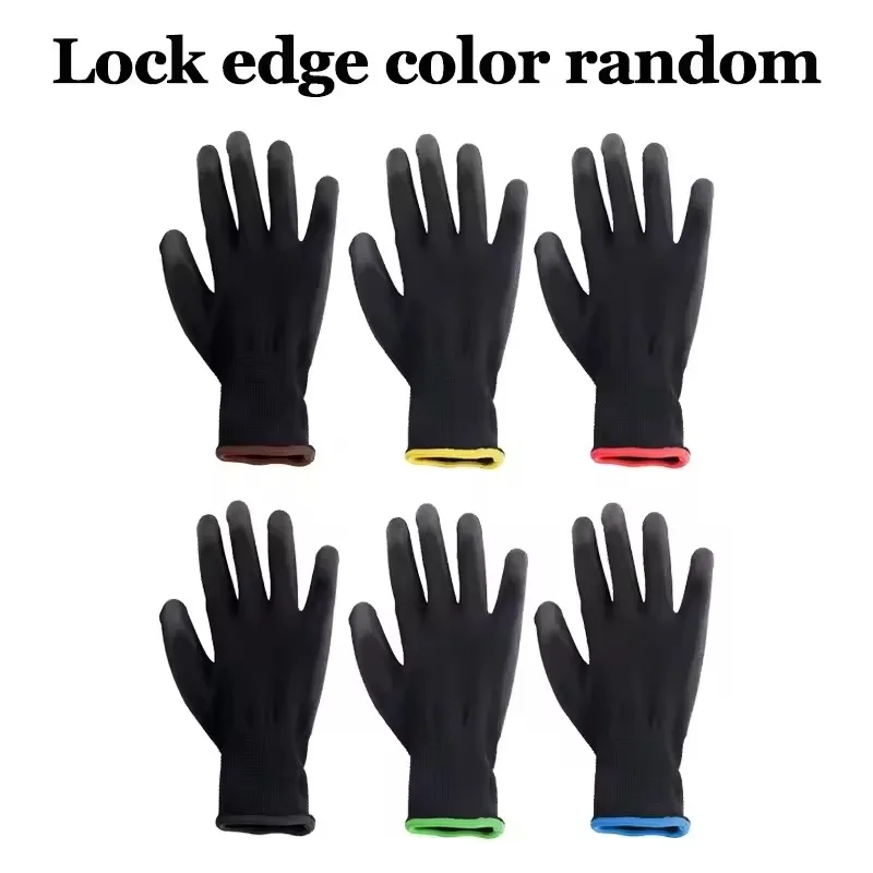 4/8/12Pairs PU Coating Gloves Anti-Slip Wear-Resistant Nylon PU Gloves Durable Gardening Machinery Automotive Repair Supplies