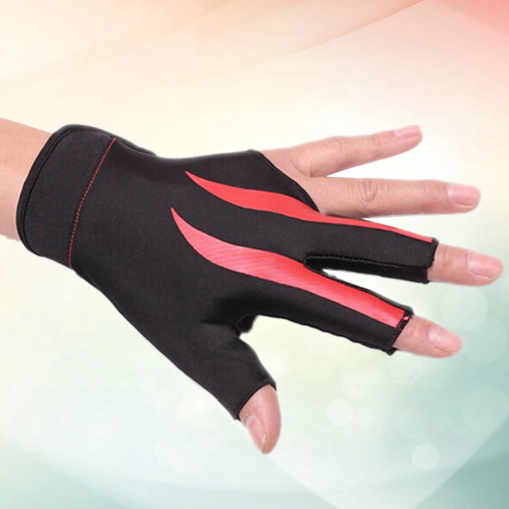 

billiard glove 3 finger glove half finger glove snooker glove pool cue shooter glove