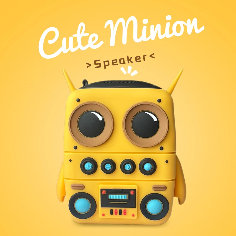 2024 New Cartoon Minions Wireless Bluetooth Portable Speaker Cute Mini Card Insertion High Appearance Children's Gift Sound