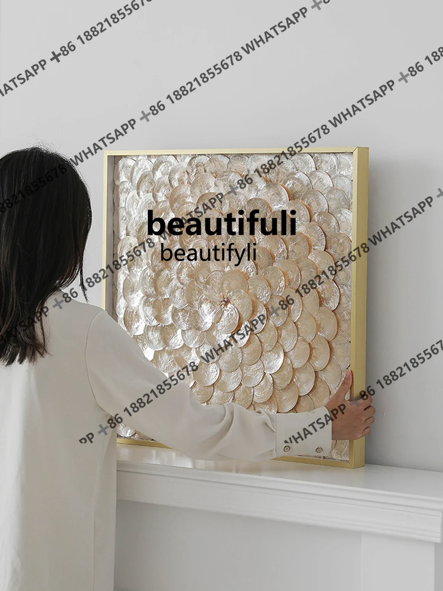 X Light luxury decoration painting living and dining hall entrance wall hanging painting bedroom bedside wall decoration