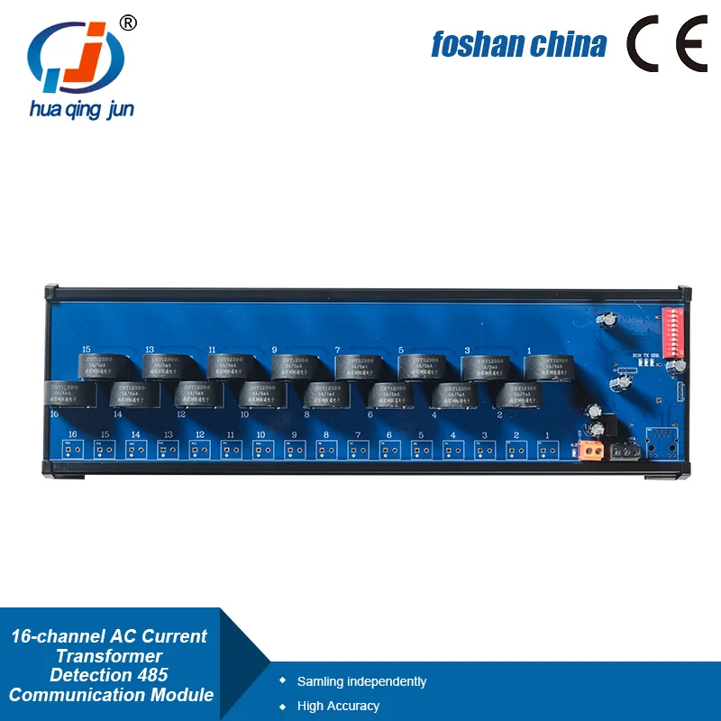 Chingjun 16-Channel RS485 LAN AC Current Transformer Detection Module Modbus RTU Modbus TCP 25A 50A Current Data Module