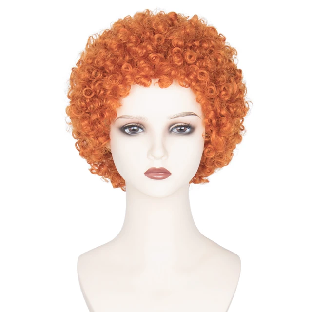 Short Curly Orange Exploding Head Wig Ice Spice Wig For Woman 