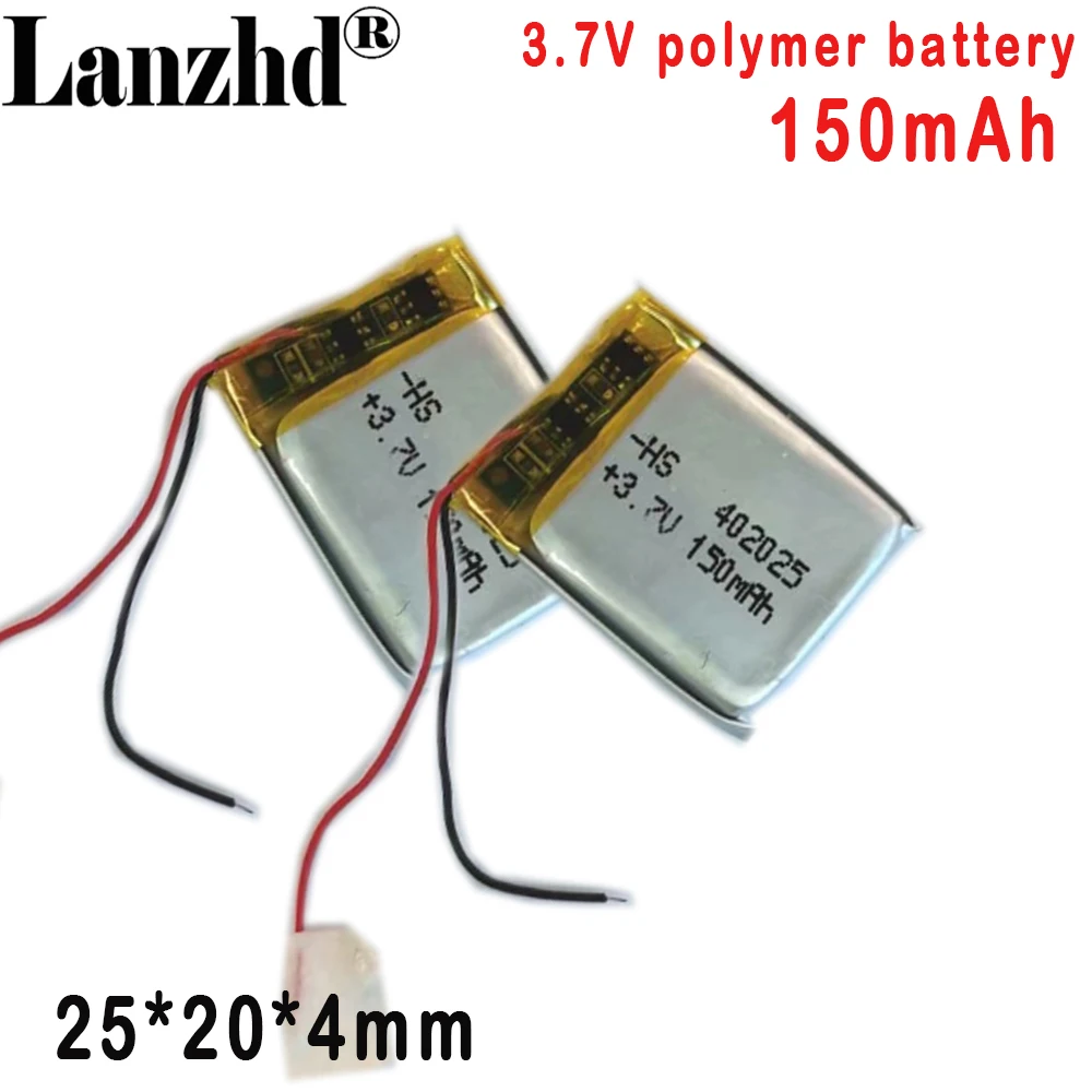 402535   Batteria ai polimeri di litio da 3,7 V 300 MAH Per piastra luminosa a LED per registratore per auto con altoparlante per scheda plug-in