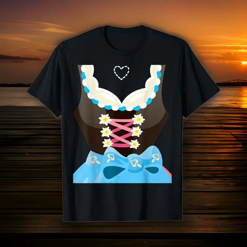 

2025 Summer Hot 3D Printing German Oktoberfest T-shirt Casual Fashion Clothing Large Size Loose Comfortable Breathable Top