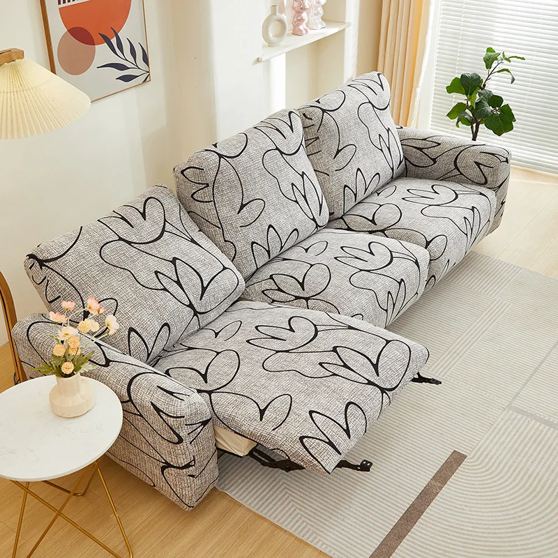 Recliner Sofa Cover Stretch Slipcover Anti-Slip Couch Cover Washable Furniture Protector Dustproof for 1/2/3 Seat Living Room