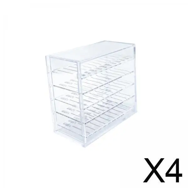 

Shatter Proof Eyelash Storage Case with Side Cover Drawer Mode Acrylic Organizer for Professional Eyelash Extension Supplies