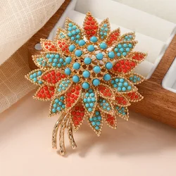 Women Men Elegant Vintage Flower Tassel Badges Pin Retro Classic Lady Clothing Coat Jewelry Accessories Floral Brooches Buckles