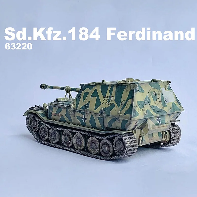 63220 1/72 Scale German Sd.Kfz.184 Ferdinand Anti-tank Destroyer Simulation Tracked Tank Model Display Collectible Souvenir