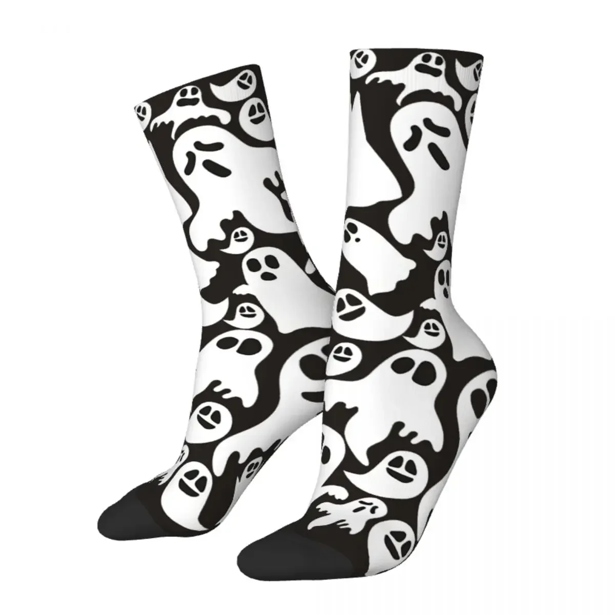 

Funny Men's Socks Ghosts Retro Harajuku Halloween Hip Hop Novelty Crew Crazy Sock Gift Pattern Printed