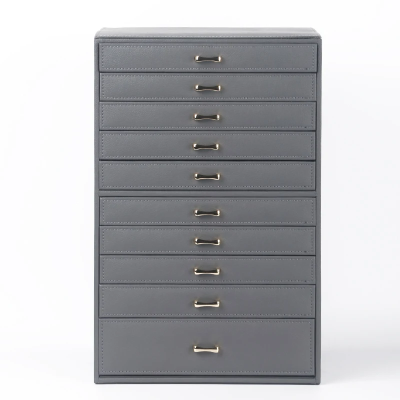 Large Fancy Jewelry Box 10 Drawers Jewelry Storage Organizer Multi Tiers Jewlery Display Collection for Rings Earrings