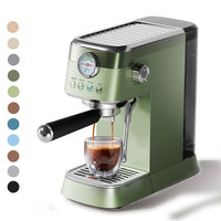 Semi-automatic 20 Bar One-Touch Espresso Coffee Machine With Milk Frother Steam Wand For Latte And Cappuccino Powder