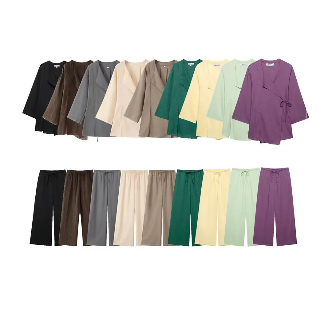 SuperAen New Women's Clothing European and American Shirt Casual Trousers Two Pieces Sets