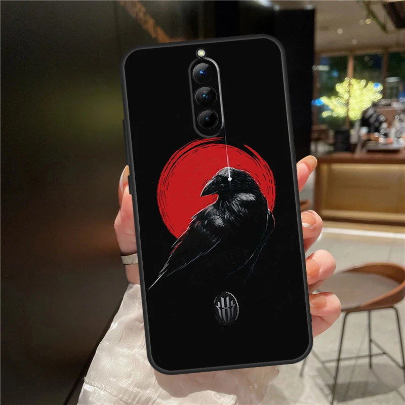 Crow Raven Dark Skull Case For ZTE Nubia Red Magic 8S 8 9 Pro Plus Red Magic 6 7 Pro 6S 7S Pro 5G 5S 6R Funda