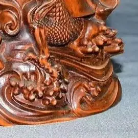 Folk Collection Old Boxwood Dragon Buddha Terrace backlight Ruyi Guanyin Bodhisattva Standing Buddha Chapter Amitabha
