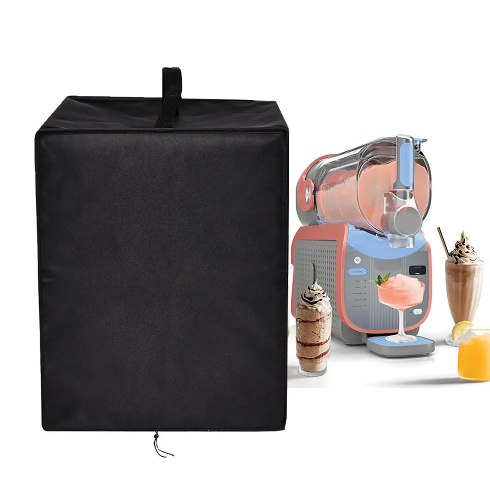 Premium 600D Water Resistant Drink Machine Cover Foldable Dustproof Protection for Ice Slush Maker