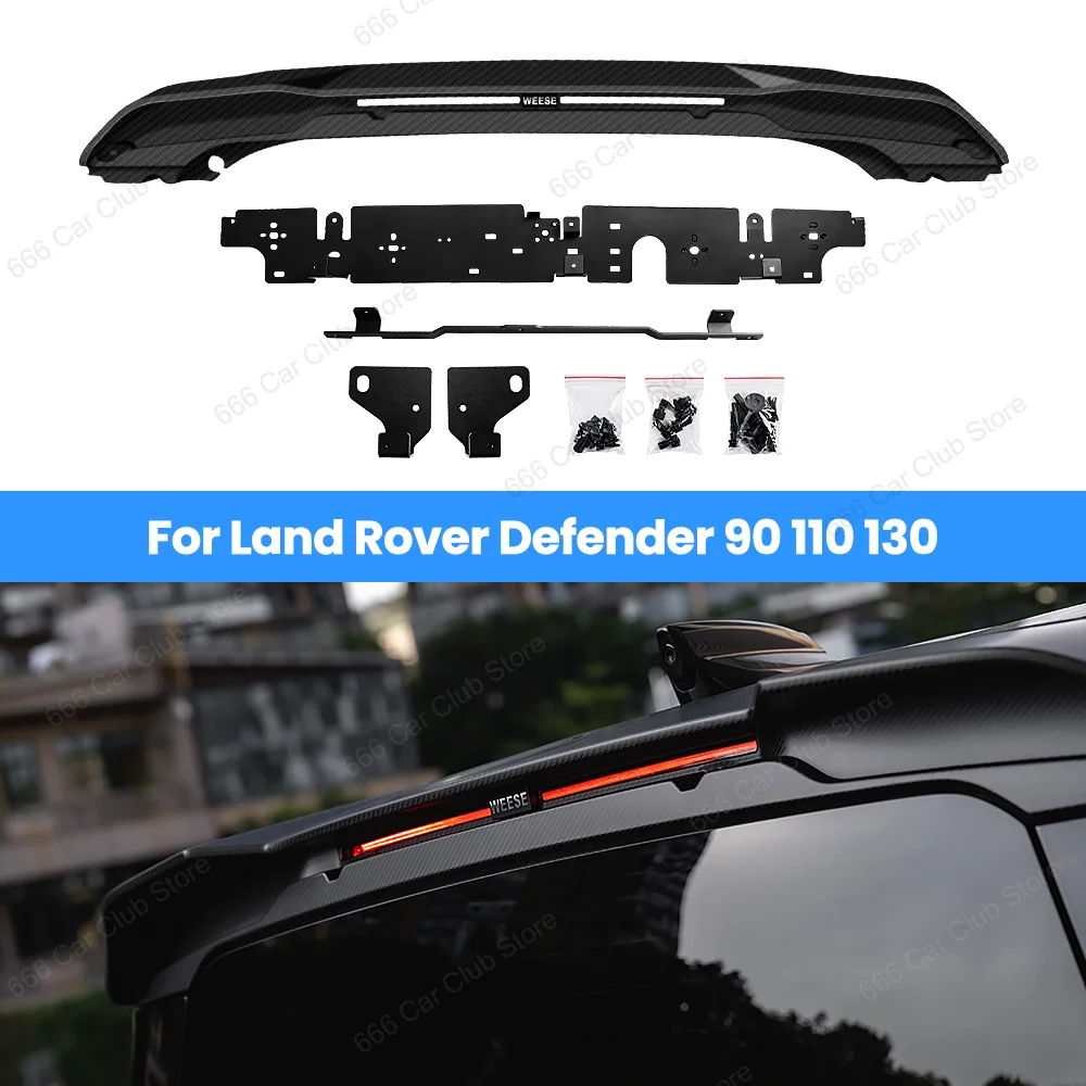 WEESE Carbon Fiber Rear Wing Kit for Land Rover Defender 90 110 130 - Vehicle Enhancement Accessory