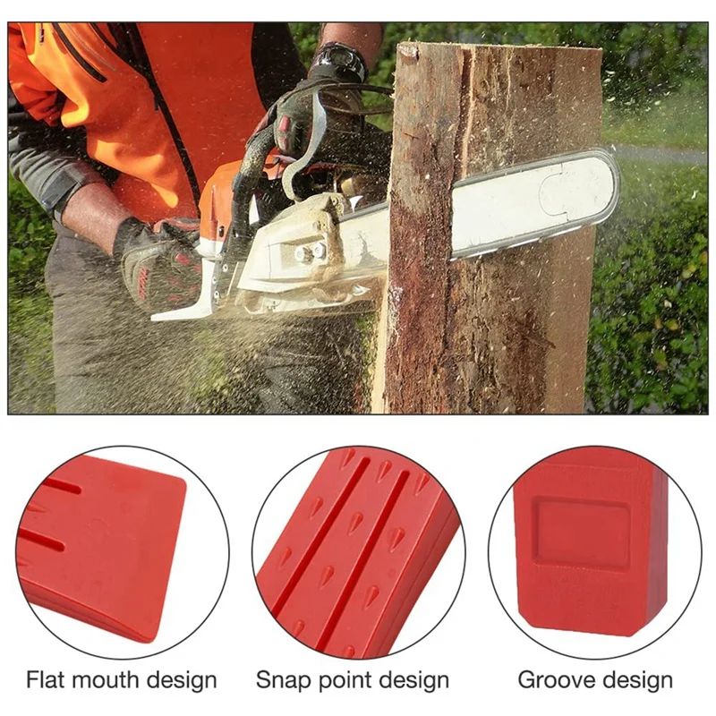Plastic Logging Pin Saw Pack Of 4 ABS Impact-Resistant And Cold-Resistant Forestry Wedge, Falling Cutting Column Chainsaw