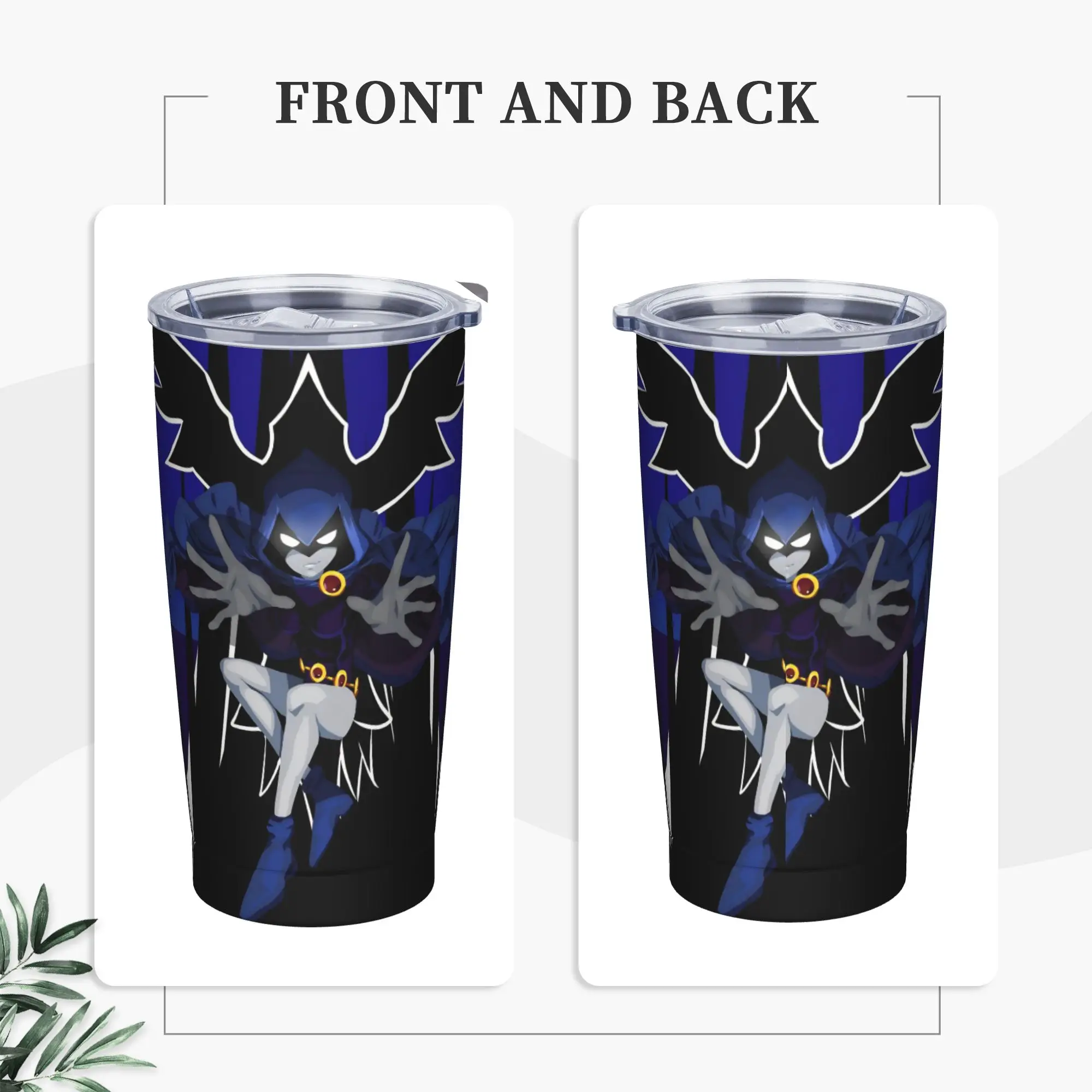 Teen Go Cartoon Insulated Tumbler with Straws Lid Anime Stainless Steel Coffee Mugs Double Wall Spill Proof Cup, 20oz view 2